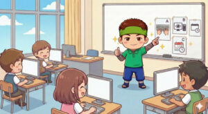 タイミングにおいて絶対に守るべき「3つのルール」を説明している支援員のイラスト